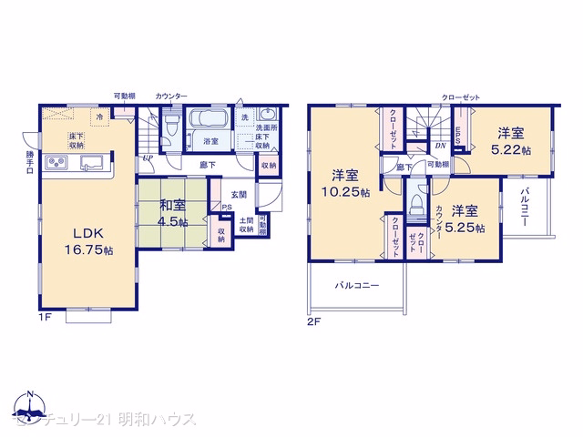 新築戸建て 川越市的場 3号棟 間取図