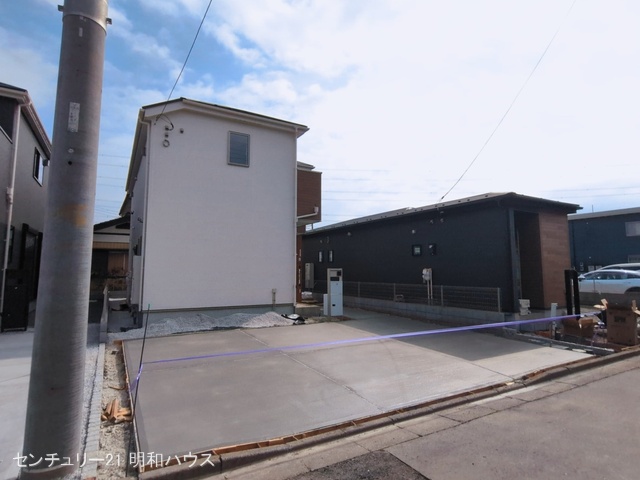 埼玉県鶴ヶ島市大字中新田の新築戸建て外構写真 2026年3月17日撮影