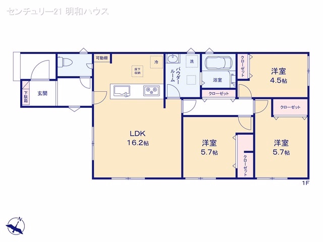新築戸建て 鶴ヶ島中新田第1期 3号棟 間取図