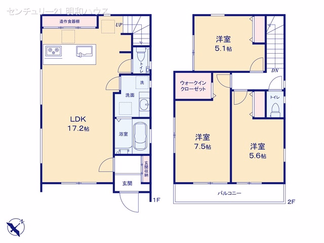 新築戸建て 川越市砂新田第11期 間取図