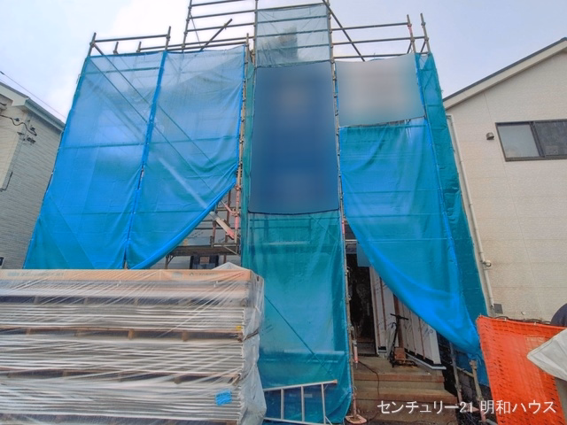 埼玉県川越市大塚新町の新築戸建てシート写真 2026年7月1日撮影