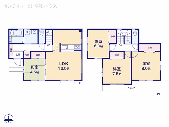 川越市大字的場 間取図