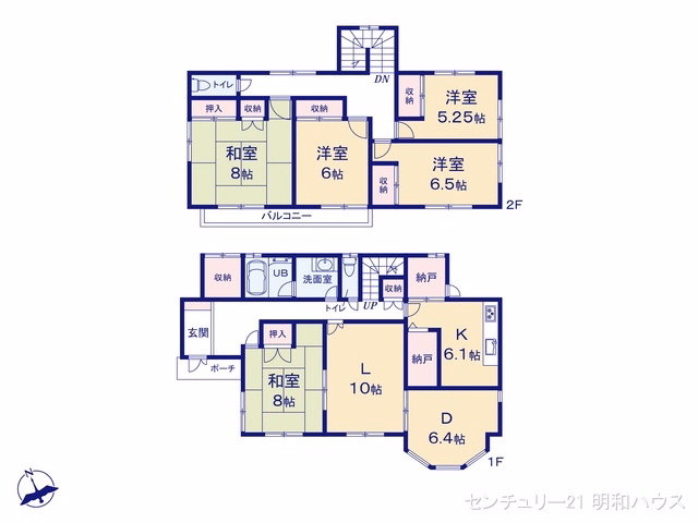 中古戸建て 日高市横手1丁目 間取図