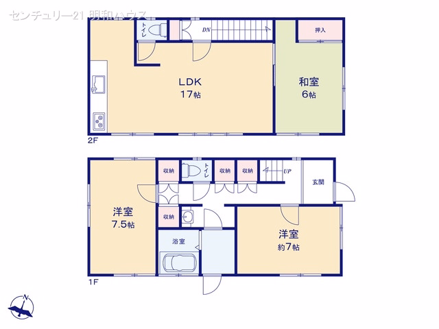 中古戸建て 川越市砂新田1丁目 間取図
