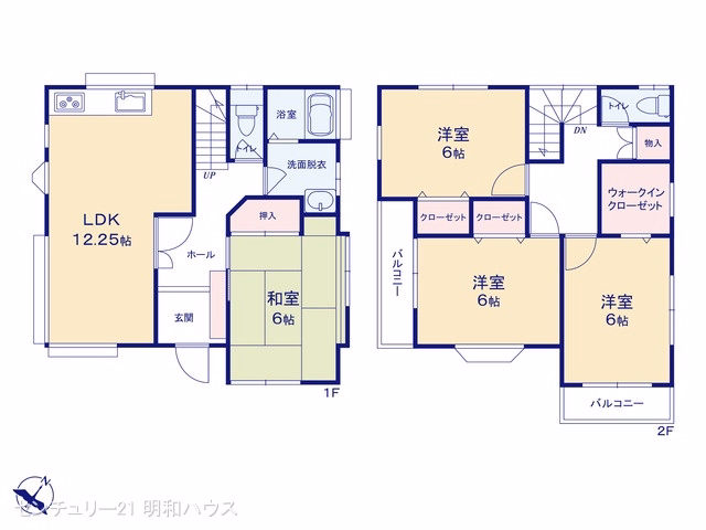 中古戸建て 鶴ヶ島市松ヶ丘3丁目 間取図