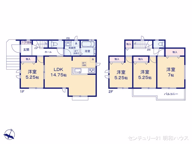 川越市かし野台2丁目(戸建)A 間取図