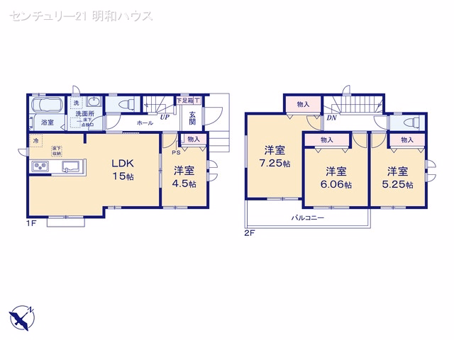 川越市大字砂(戸建)A 間取図