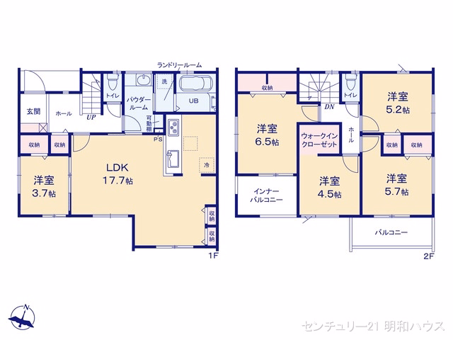 川越市大字笠幡(戸建)01 間取図