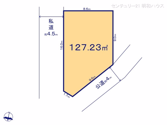 土地 日高市原宿 区画図