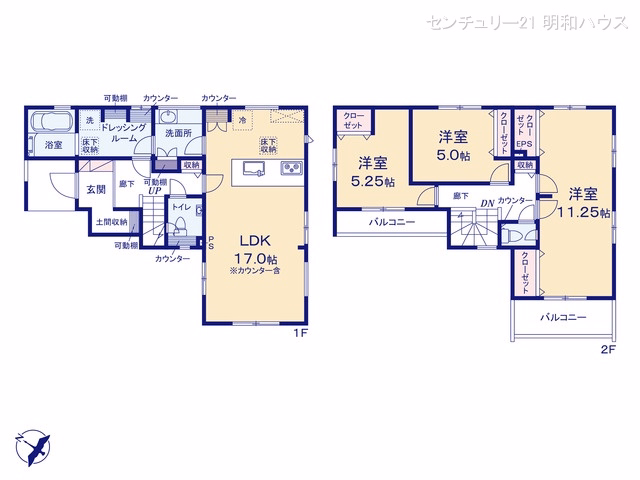 川越市大字寺尾(戸建)01 間取図