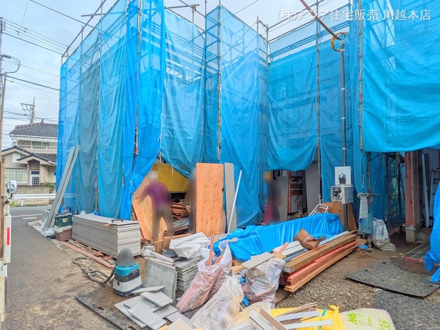 埼玉県川越市今成1丁目の新築戸建てシート写真 2024年10月9日撮影