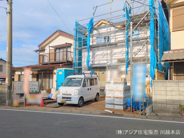 埼玉県川越市大字豊田本の新築戸建てシート写真 2025年1月5日撮影