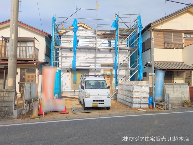 埼玉県川越市大字豊田本の新築戸建てシート写真 2025年1月5日撮影