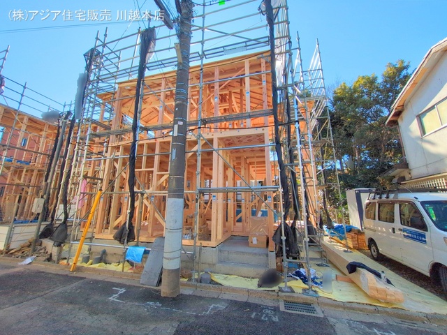 埼玉県川越市仙波町３丁目の新築戸建て上棟写真 2025年2月5日撮影