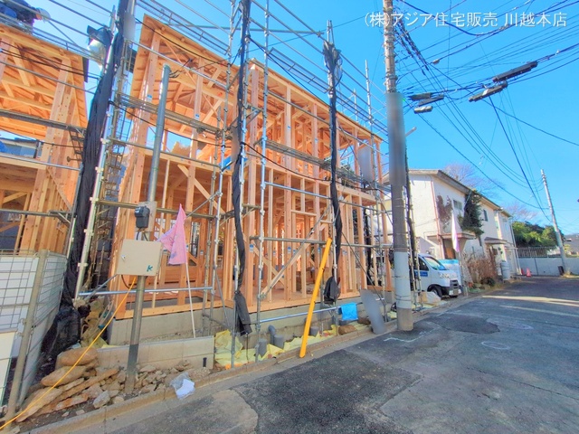 埼玉県川越市仙波町３丁目の新築戸建て上棟写真 2025年2月5日撮影