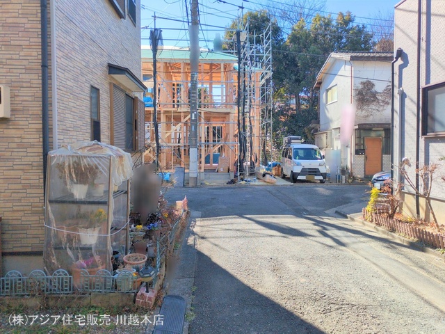 埼玉県川越市仙波町３丁目の新築戸建て上棟写真 2025年2月5日撮影