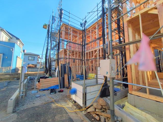 埼玉県川越市仙波町3丁目の新築戸建て上棟写真 2025年2月5日撮影