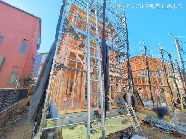 埼玉県川越市仙波町3丁目の新築戸建て上棟写真 2025年2月5日撮影
