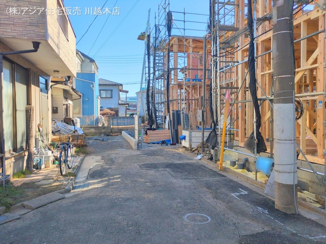 埼玉県川越市仙波町3丁目の新築戸建て上棟写真 2025年2月5日撮影