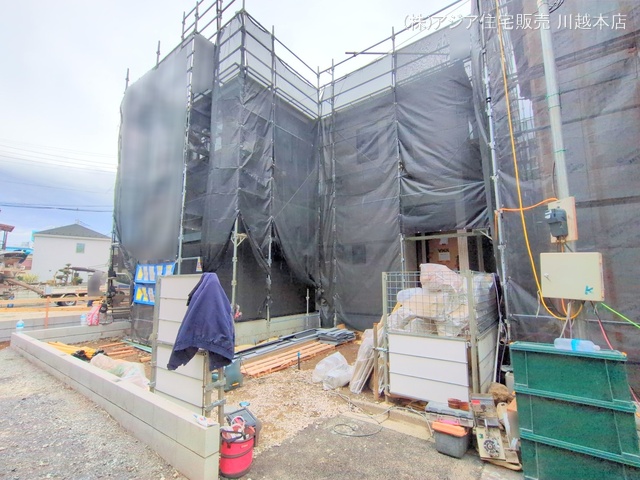 埼玉県川越市仙波町3丁目の新築戸建てシート写真 2025年3月5日撮影
