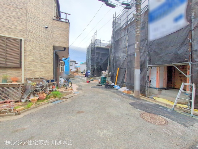 埼玉県川越市仙波町3丁目の新築戸建てシート写真 2025年3月5日撮影