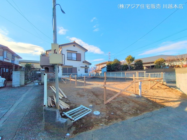 埼玉県川越市上野田町の新築戸建て更地・土地写真 2025年1月15日撮影
