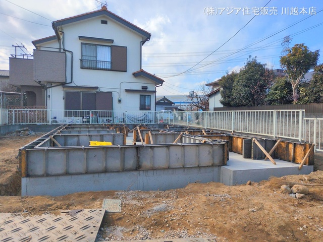 埼玉県川越市上野田町の新築戸建て基礎写真 2025年2月6日撮影