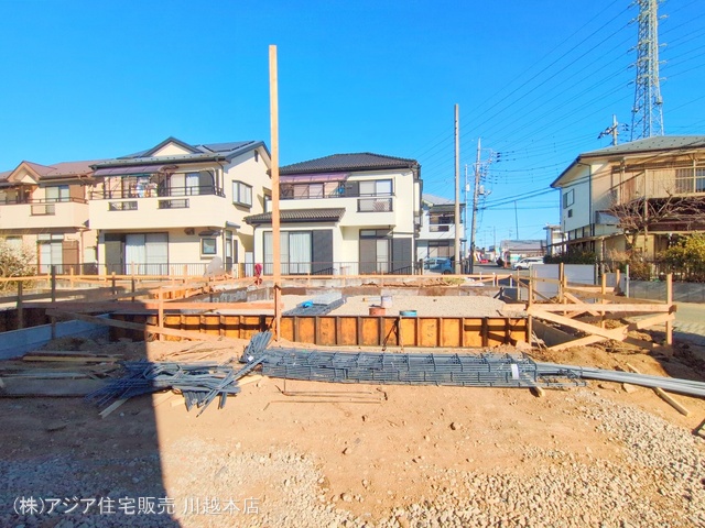 埼玉県川越市宮元町の新築戸建て基礎写真 2025年2月19日撮影
