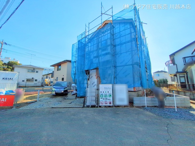 埼玉県川越市宮元町の新築戸建てシート写真 2025年3月16日撮影