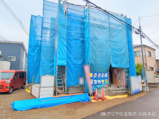 埼玉県川越市大字寺尾の新築戸建てシート写真 2025年4月22日撮影