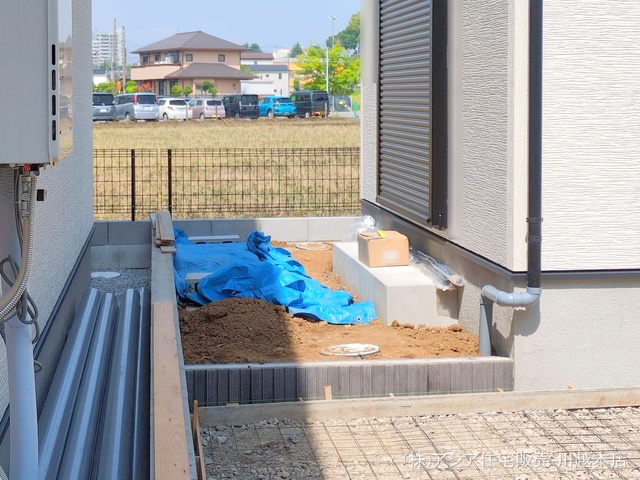 埼玉県川越市小仙波町２丁目の新築戸建て外構写真 2025年5月14日撮影