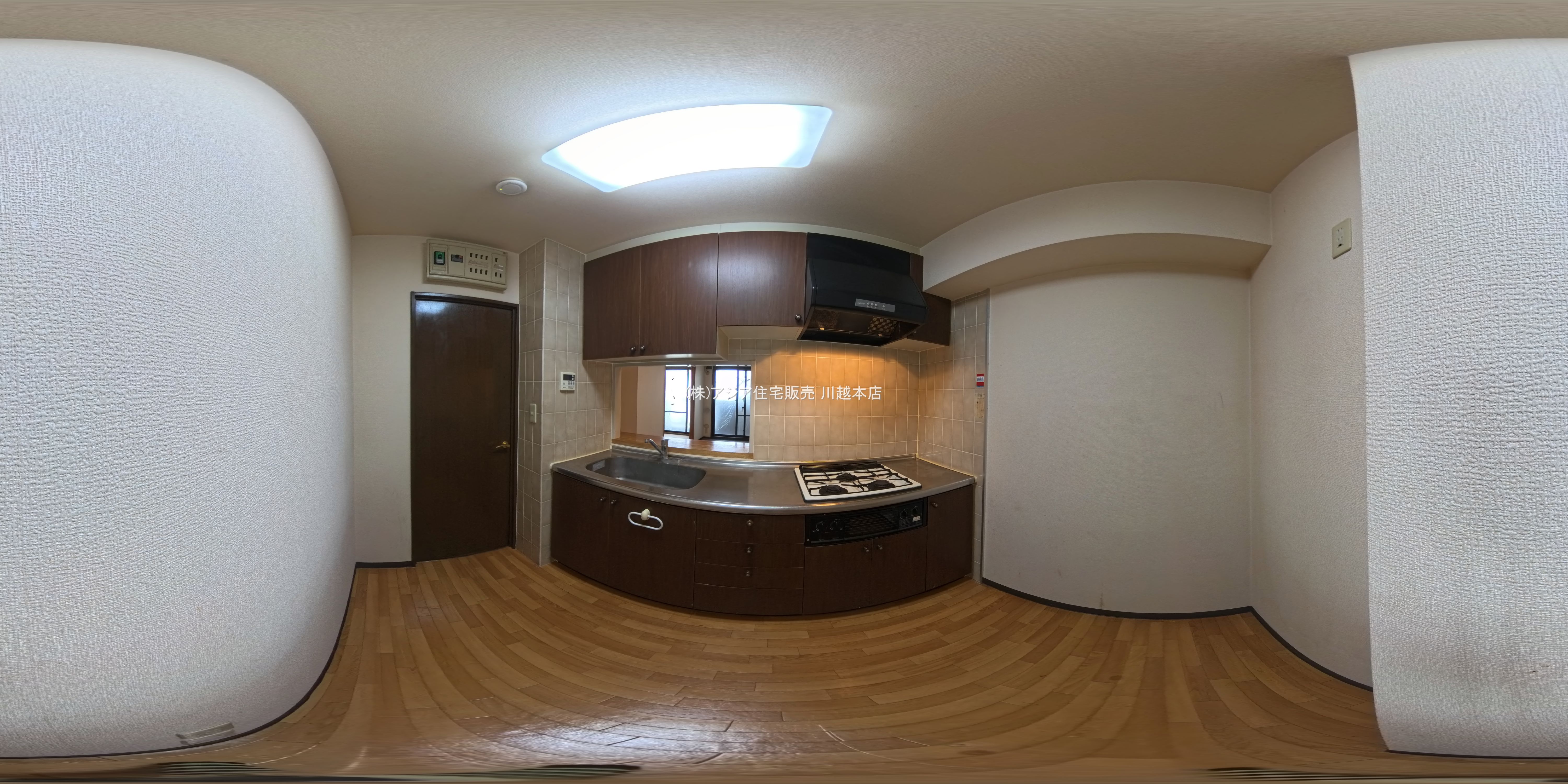 埼玉県坂戸市関間３丁目のマンション『コスモ若葉』パノラマ（キッチン）写真 2025年8月25日撮影