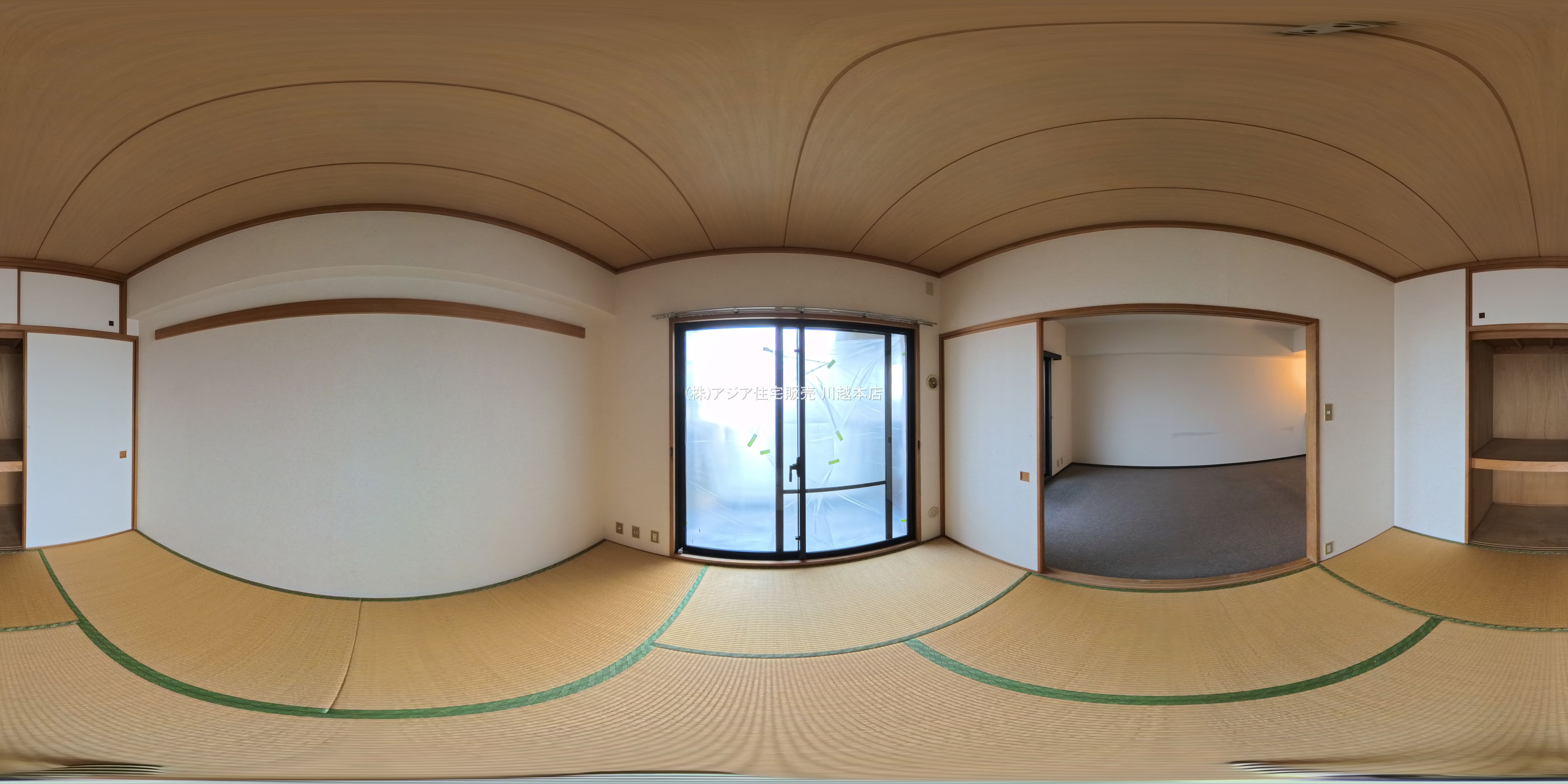 埼玉県坂戸市関間３丁目のマンション『コスモ若葉』パノラマ（居室サブ）写真 2025年8月25日撮影