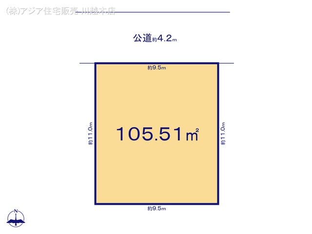 埼玉県鶴ヶ島市大字脚折の土地 区画図 ※図面と異なる場合は現況を優先
