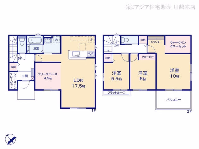 新築戸建て ふじみ野市元福岡2期 2号棟 間取図