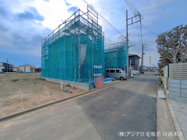 埼玉県川越市上野田町の新築戸建てシート写真 2026年3月24日撮影