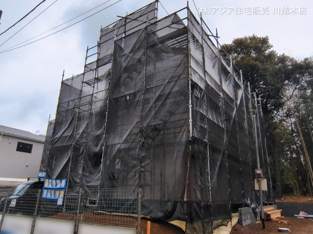 埼玉県川越市大字下小坂の新築戸建てシート写真 2026年3月2日撮影