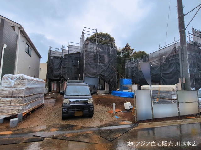 埼玉県川越市大字下小坂の新築戸建てシート写真 2026年3月2日撮影