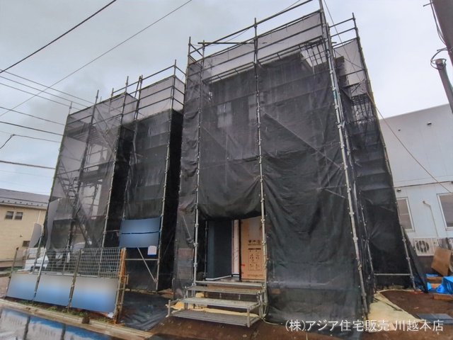 埼玉県川越市大字下小坂の新築戸建てシート写真 2026年3月2日撮影