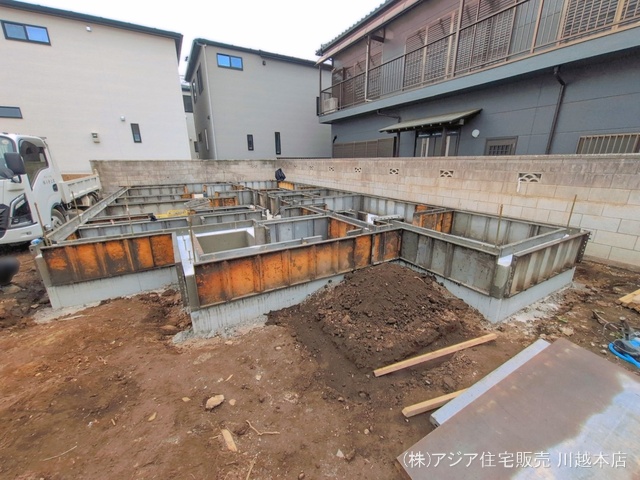 埼玉県川越市岸町2丁目の新築戸建て基礎写真 2026年3月31日撮影