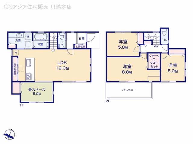 新築戸建て ふじみ野市駒西第6期 間取図