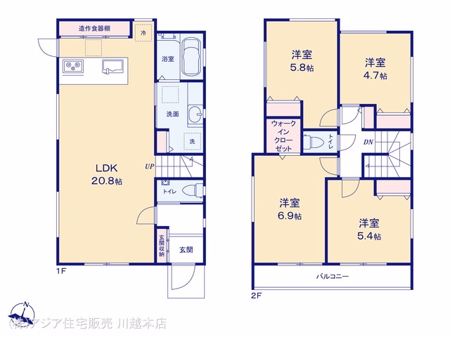 新築戸建て ふじみ野市福岡中央第7期 間取図