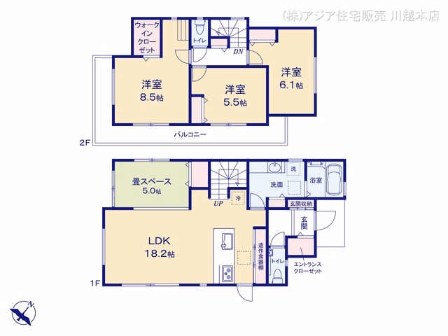 新築戸建て 川越市岸町第3期 間取図