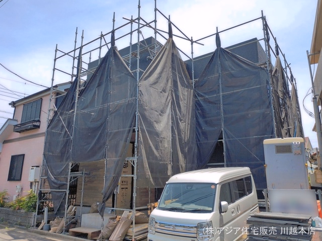 埼玉県川越市大字藤間の新築戸建てシート写真 2026年6月15日撮影