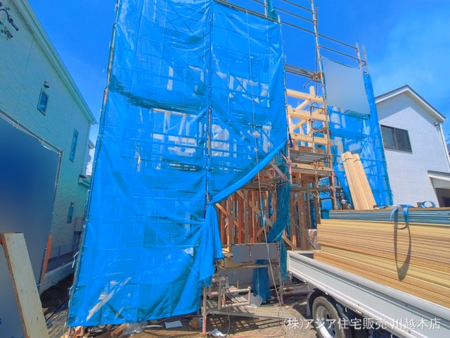 埼玉県川越市大塚新町の新築戸建て上棟写真 2026年6月15日撮影