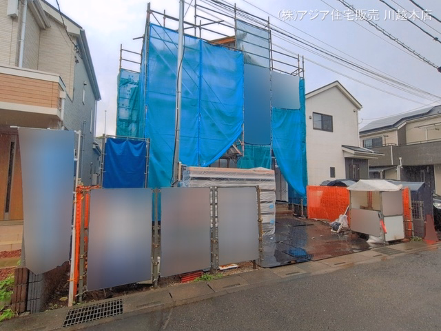 埼玉県川越市大塚新町の新築戸建てシート写真 2026年7月1日撮影