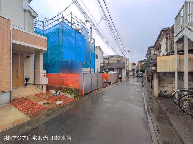 埼玉県川越市大塚新町の新築戸建てシート写真 2026年7月1日撮影