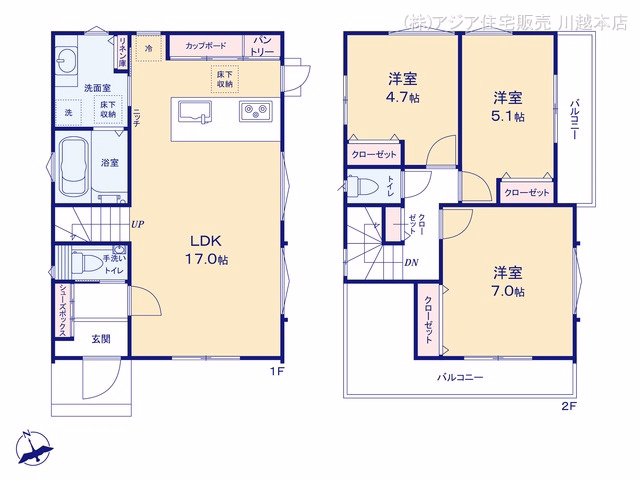 富士見市大字水子（戸建） 間取図