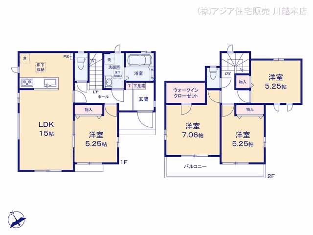 川越市南大塚6丁目(戸建)A 間取図