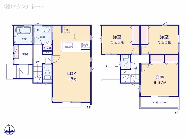 所沢市所沢新町（戸建）01 間取図